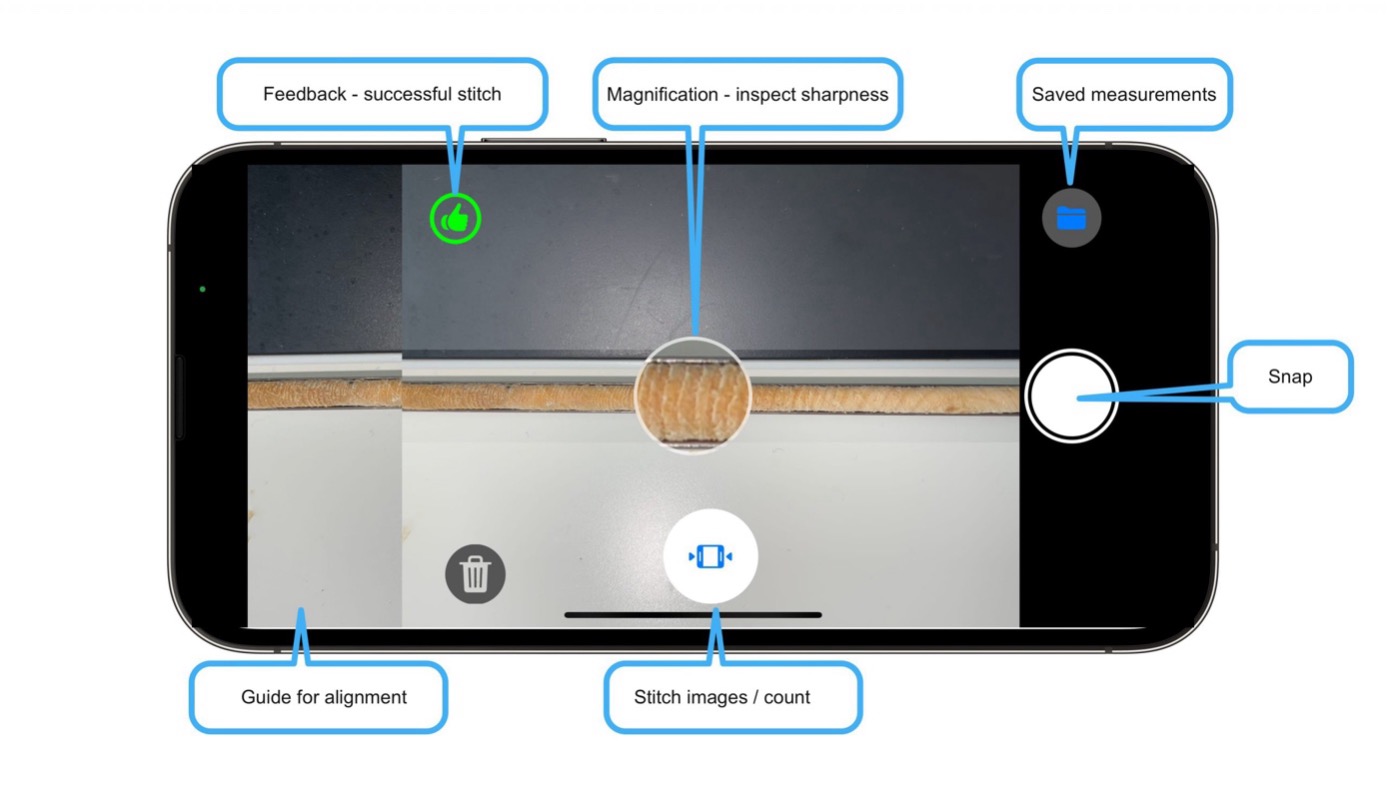 Image stitching process for drill cores